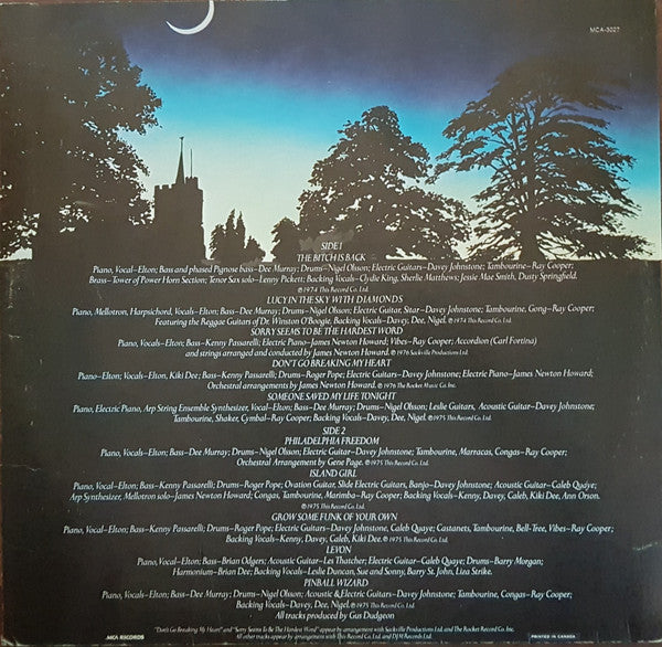 Elton John : Elton John's Greatest Hits Volume II (LP, Comp)