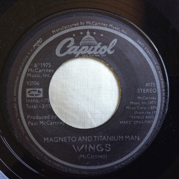 Wings (2) : Venus And Mars Rock Show (7", Single, Jac)