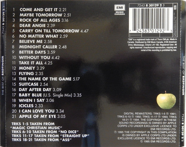 Badfinger : The Best Of Badfinger (CD, Album, Comp, RM)