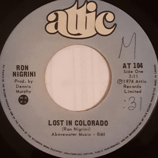 Ron Nigrini : Lost In Colorado (7", Single)
