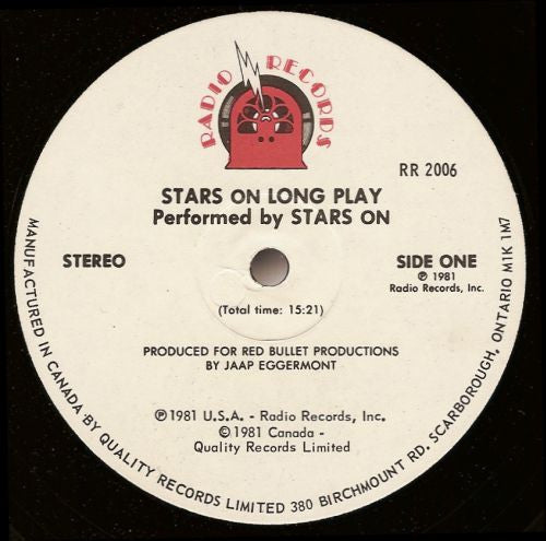 Stars On* / Long Tall Ernie And The Shakers : Stars On Long Play (LP, Album, Mixed, Red)
