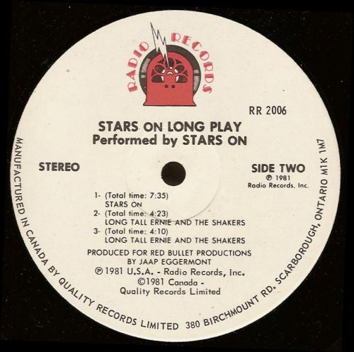 Stars On* / Long Tall Ernie And The Shakers : Stars On Long Play (LP, Album, Mixed, Red)