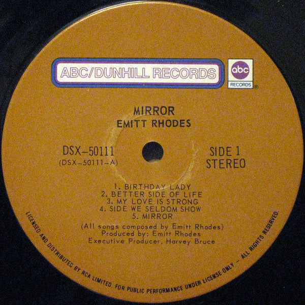 Emitt Rhodes : Mirror (LP, Album)