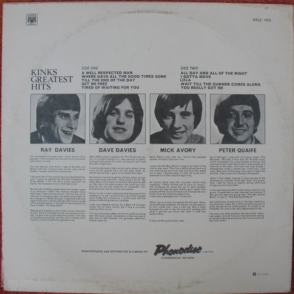 The Kinks : Kinks Greatest Hits (LP, Comp)
