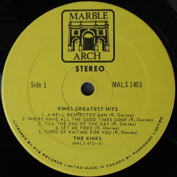 The Kinks : Kinks Greatest Hits (LP, Comp)