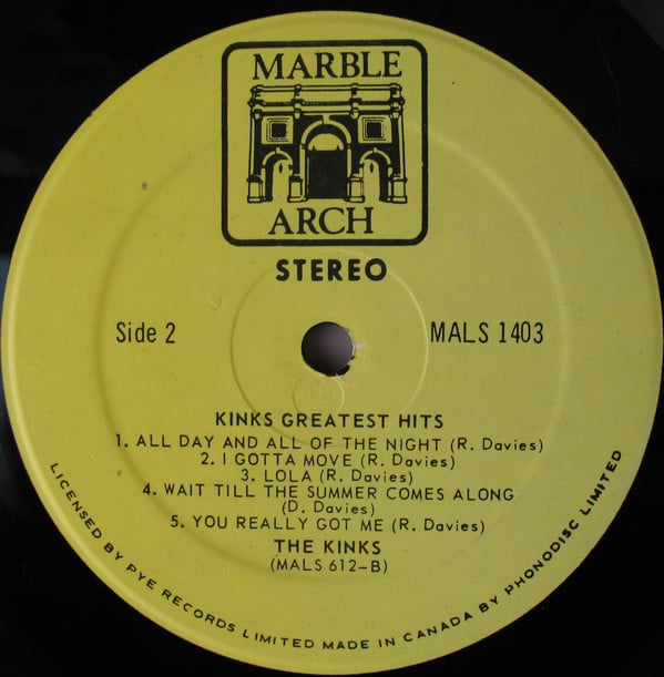 The Kinks : Kinks Greatest Hits (LP, Comp)