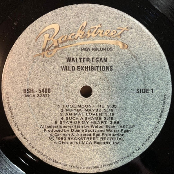 Walter Egan : Wild Exhibitions (LP, Album)