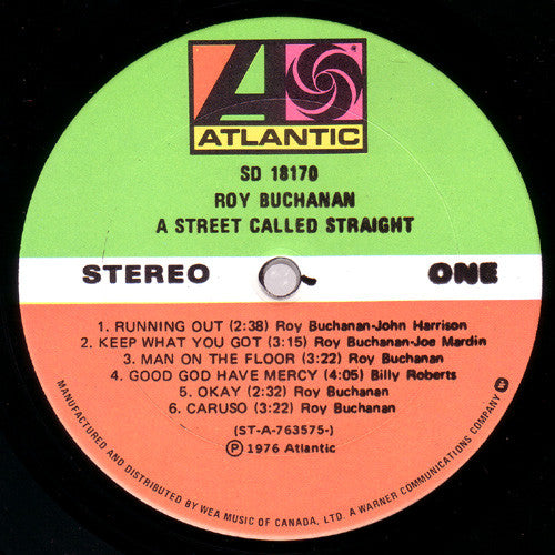 Roy Buchanan : A Street Called Straight (LP, Album)