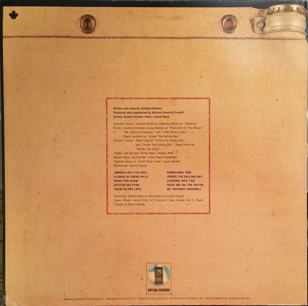 Jackson Browne : Jackson Browne (LP, Album, RP)