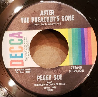 Peggy Sue (2) : After The Preacher's Gone (7", Single)