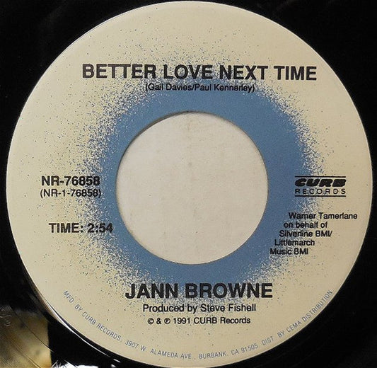 Jann Browne : Better Love Next Time (7", Single)