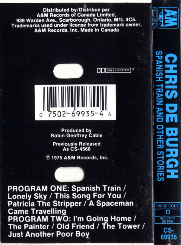 Chris de Burgh : Spanish Train And Other Stories (Cass, Album, RE, Dol)