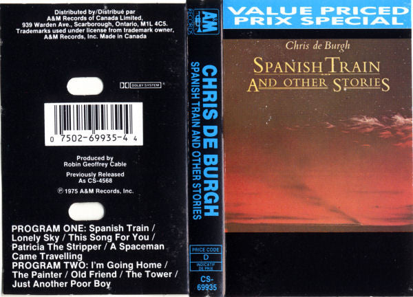 Chris de Burgh : Spanish Train And Other Stories (Cass, Album, RE, Dol)