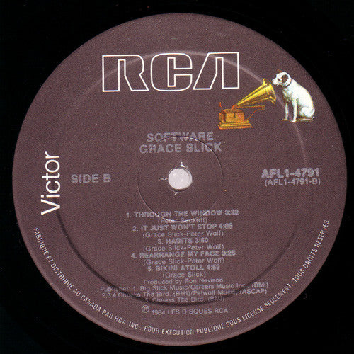 Grace Slick : Software (LP, Album)