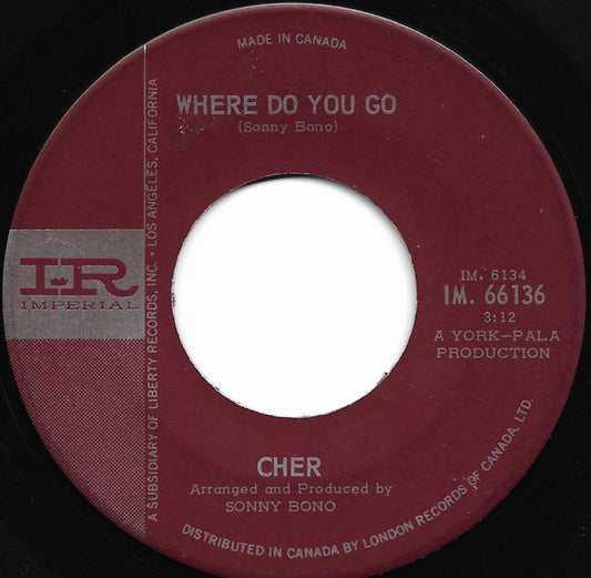 Cher : Where Do You Go (7", Single)