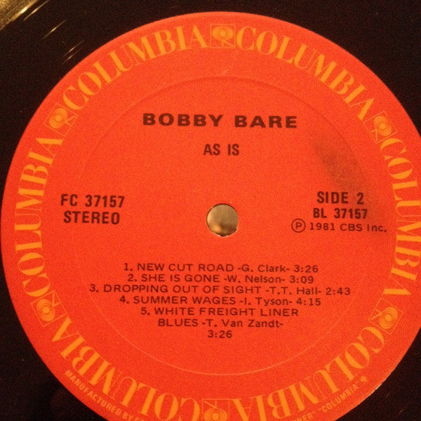 Bobby Bare : As Is (LP, Album)