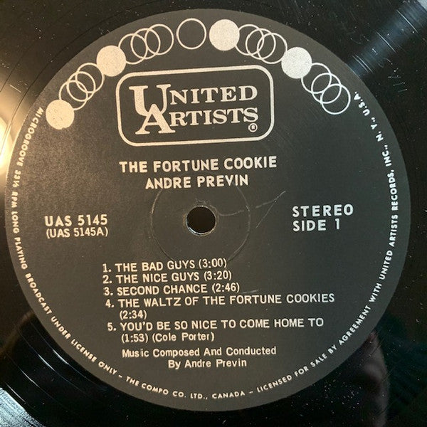 André Previn : The Fortune Cookie: Original Motion Picture Sound Track (LP, Album)