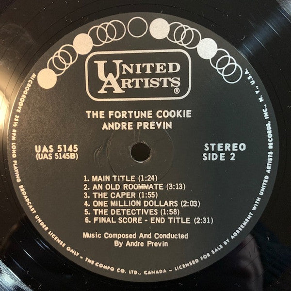 André Previn : The Fortune Cookie: Original Motion Picture Sound Track (LP, Album)