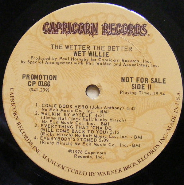 Wet Willie : The Wetter The Better (LP, Album, Promo)