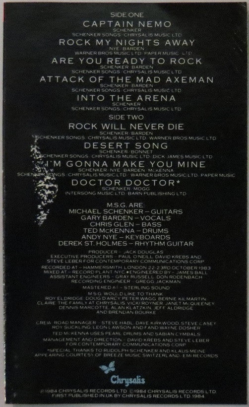 The Michael Schenker Group : Rock Will Never Die (Cass, Album)