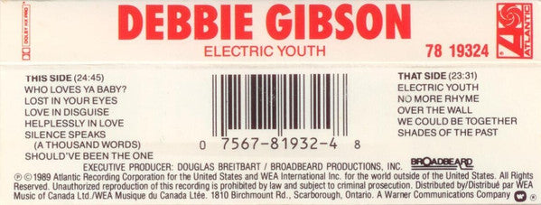 Debbie Gibson : Electric Youth (Cass, Album, Dol)