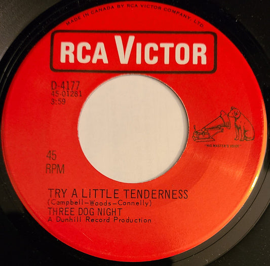 Three Dog Night : Try A Little Tenderness (7", Single)
