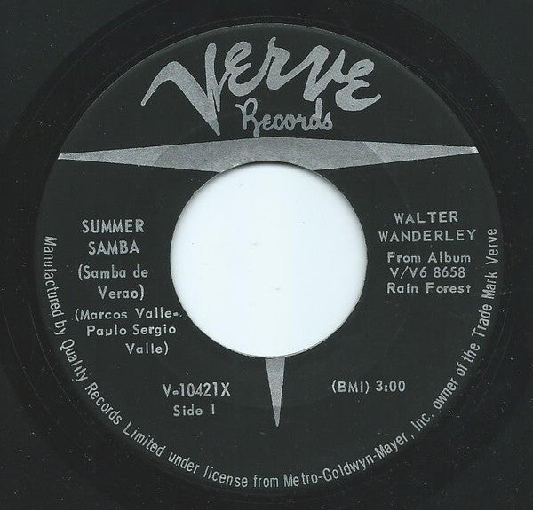 Walter Wanderley : Summer Samba = Samba De Verao / Call Me (7", Single)