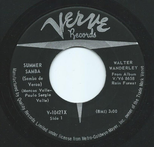 Walter Wanderley : Summer Samba = Samba De Verao / Call Me (7", Single)