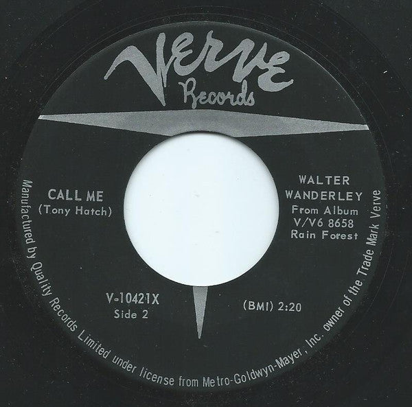 Walter Wanderley : Summer Samba = Samba De Verao / Call Me (7", Single)