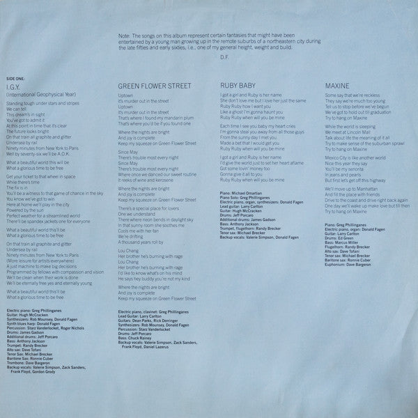 Donald Fagen : The Nightfly (LP, Album, Qua)