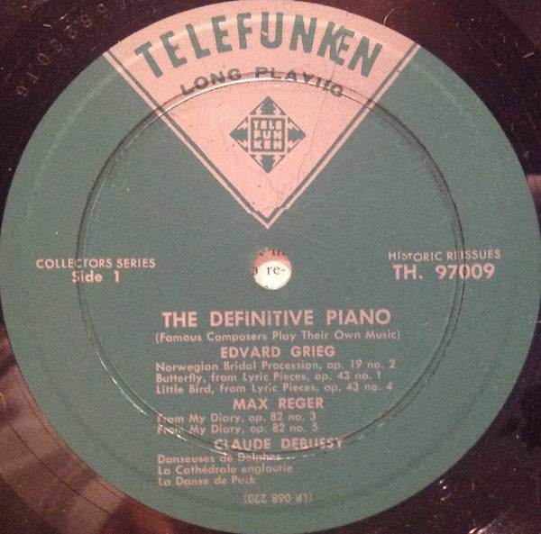 Various : The Definitive Piano (Famous Composers Play Their Own Music) (LP, Comp)