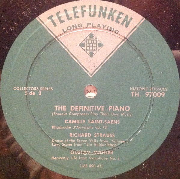 Various : The Definitive Piano (Famous Composers Play Their Own Music) (LP, Comp)