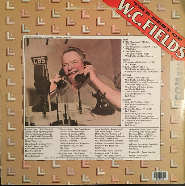 W.C. Fields : The Best Of W.C. Fields (2xLP, Comp, Mono, Gat)