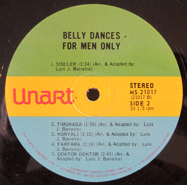 Gus Vali And His Orchestra : Belly Dances For Men Only (LP)