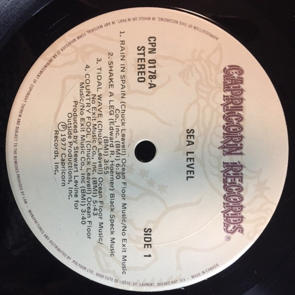 Sea Level : Sea Level (LP, Album, RE)