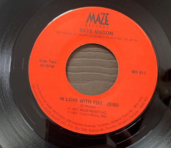 Dave Mason : I Love The Music (7")