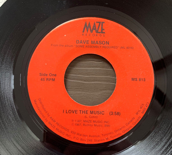 Dave Mason : I Love The Music (7")