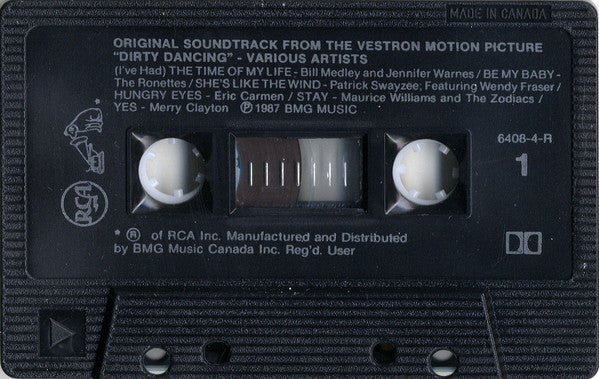 Various : Dirty Dancing (Original Soundtrack From The Vestron Motion Picture) (Cass, Album, Comp, Dol)