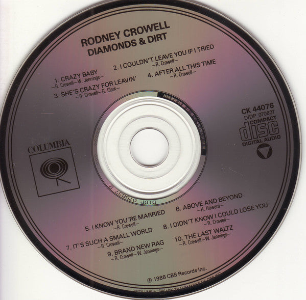 Rodney Crowell : Diamonds & Dirt (CD, Album)