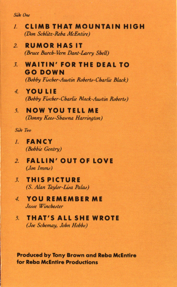 Reba McEntire : Rumor Has It (Cass, Album, Club, RE, Dol)