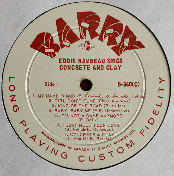 Eddie Rambeau : Sings Concrete And Clay (LP)