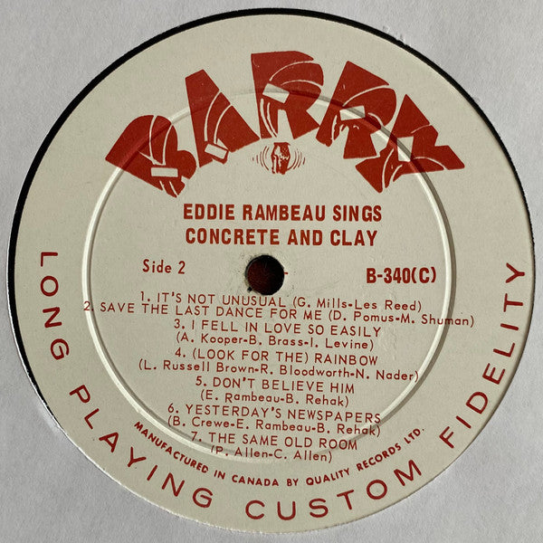 Eddie Rambeau : Sings Concrete And Clay (LP)
