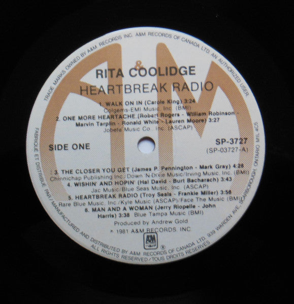Rita Coolidge : Heartbreak Radio (LP, Album)