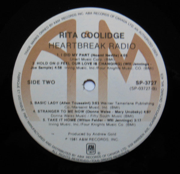Rita Coolidge : Heartbreak Radio (LP, Album)