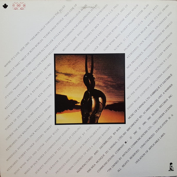 Robert Palmer : Maybe It's Live (LP, Album)