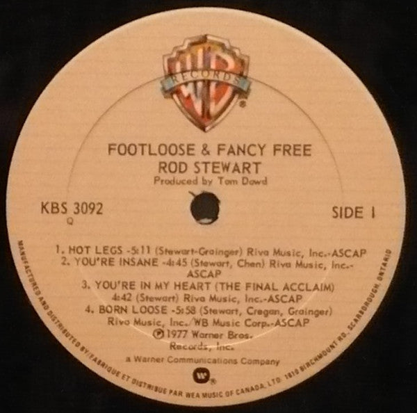 Rod Stewart : Foot Loose & Fancy Free (LP, Album, RE)