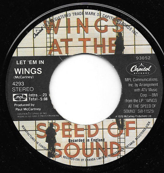 Wings (2) : Let 'Em In (7", Single)