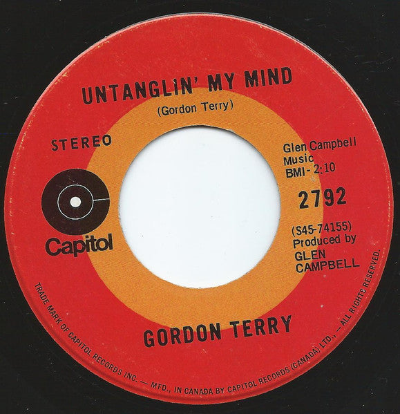 Gordon Terry : The Ballad Of J.C. / Untanglin' My Mind (7")