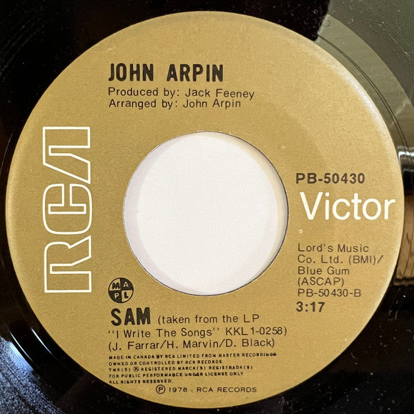 John Arpin : Pass My Way Again (7", Single)