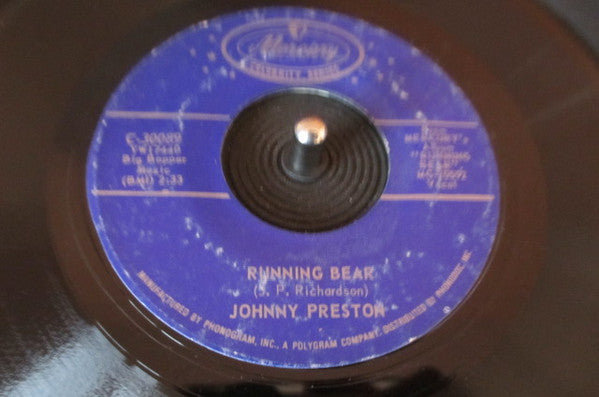 Johnny Preston : Running Bear / Cradle Of Love (7", RE)